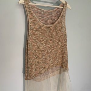 Pink/ beige tank top with gaz